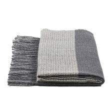 Load image into Gallery viewer, Unisex Oversized Grey long scarf Scarf with Tassels