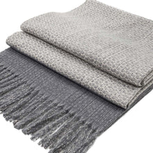 Load image into Gallery viewer, Unisex Oversized Grey long scarf Scarf with Tassels