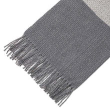 Load image into Gallery viewer, Unisex Oversized Grey long scarf Scarf with Tassels