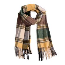 Load image into Gallery viewer, Oversized Fashion Multicolor Plaid Scarf with Tassels, Set of 2