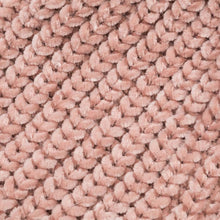 Load image into Gallery viewer, Women Rose Pink Chenille Fold-Over Beanie with Pom Pom One Size