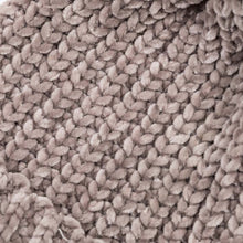 Load image into Gallery viewer, Women Grey Chenille Fold-Over Beanie with Pom Pom One Size