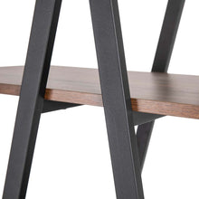 Load image into Gallery viewer, 64.57"H Brown Metal/Wooden 4-Tier Bookcases and Ladder Shelf