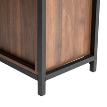 Load image into Gallery viewer, 31.82"H Wooden/Metal Floor Cabinet with Double Sliding Doors