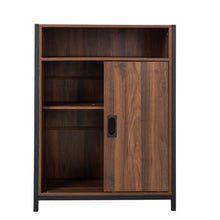 Load image into Gallery viewer, 31.82"H Wooden/Metal Floor Cabinet with Double Sliding Doors