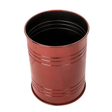 Load image into Gallery viewer, Red Metal Storage Accent Table or Stool with Solid Wood Lid, Set of 2
