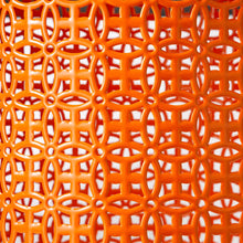 Load image into Gallery viewer, Set of 2 Orange Metal Garden Stool or Plant Stand or Accent Table (Multi-functional)