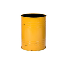 Load image into Gallery viewer, Yellow Modern Metal Storage Accent Table or Stool with Solid Wood Lid, Set of 2