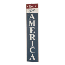 Load image into Gallery viewer, Wooden Patriotic Word "God Bless America" Sign Wall Decor