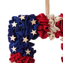 Load image into Gallery viewer, 19.25"L Americana Squared Fabric Wreath
