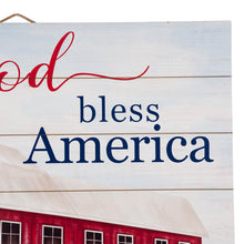 Load image into Gallery viewer, 30"L God Bless America Sign Wooden Wall/Hanging Decor