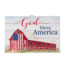 Load image into Gallery viewer, 30"L God Bless America Sign Wooden Wall/Hanging Decor