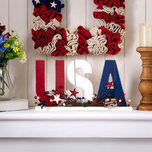 Load image into Gallery viewer, 18"L Wooden Patriotic USA Table Decor