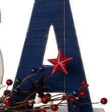 Load image into Gallery viewer, 18"L Wooden Patriotic USA Table Decor