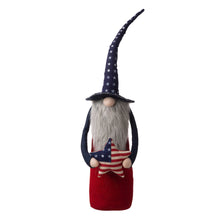 Load image into Gallery viewer, 28"H Fabric Patriotic Gnome Standing Décor