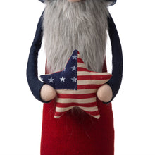 Load image into Gallery viewer, 28"H Fabric Patriotic Gnome Standing Décor
