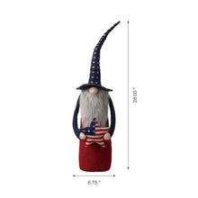 Load image into Gallery viewer, 28"H Fabric Patriotic Gnome Standing Décor