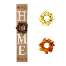 Load image into Gallery viewer, 42"H Wooden Brown HOME Porch Sign With 3 Interchangeable Wreathes(Spring/Fall/Christmas)