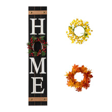 Load image into Gallery viewer, 42"H Wooden Black HOME Porch Sign With 3 Interchangeable Wreathes(Spring/Fall/Christmas)