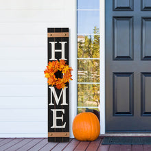 Load image into Gallery viewer, 42"H Wooden Black HOME Porch Sign With 3 Interchangeable Wreathes(Spring/Fall/Christmas)