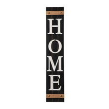 Load image into Gallery viewer, 42"H Wooden Black HOME Porch Sign With 3 Interchangeable Wreathes(Spring/Fall/Christmas)