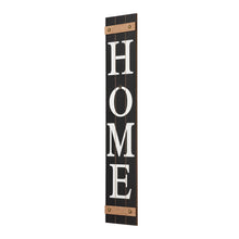 Load image into Gallery viewer, 42"H Wooden Black HOME Porch Sign With 3 Interchangeable Wreathes(Spring/Fall/Christmas)