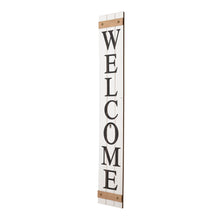 Load image into Gallery viewer, 60"H Wooden White WELCOME Porch Sign With 4 Interchangeable Wreathes(Spring/Patriotic/Fall/Christmas)
