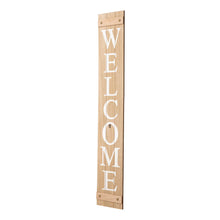 Load image into Gallery viewer, 60"H Wooden Brown WELCOME Porch Sign With 4 Interchangeable Wreathes(Spring/Patriotic/Fall/Christmas)