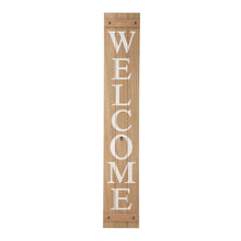 Load image into Gallery viewer, 60"H Wooden Brown WELCOME Porch Sign With 4 Interchangeable Wreathes(Spring/Patriotic/Fall/Christmas)