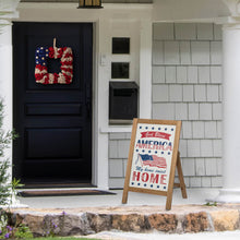 Load image into Gallery viewer, 24"H God Bless America & My Home Sweet Home Wooden Porch Sign Décor