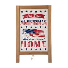 Load image into Gallery viewer, 24"H God Bless America & My Home Sweet Home Wooden Porch Sign Décor
