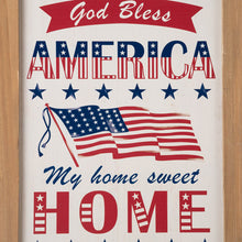 Load image into Gallery viewer, 24"H God Bless America & My Home Sweet Home Wooden Porch Sign Décor