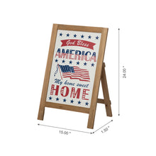 Load image into Gallery viewer, 24"H God Bless America & My Home Sweet Home Wooden Porch Sign Décor