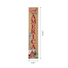Load image into Gallery viewer, 42"H God Bless America Wooden Porch Board Sign