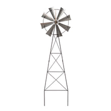 Load image into Gallery viewer, 41.25"H Stars and Stripes Metal Wind Spinner Yard Stake or Wall décor