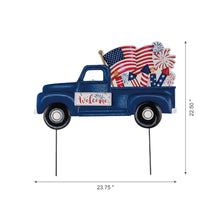 Load image into Gallery viewer, 24"L Metal Patriotic Truck Yard Stake or Wall Décor