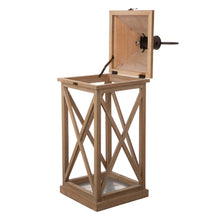 Load image into Gallery viewer, Modern Farmhouse Wooden Lantern, Set of 2