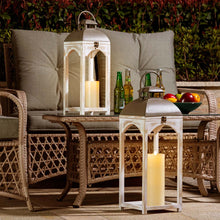 Load image into Gallery viewer, Set of 2 Modern Farmhouse Wooden Lantern