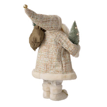 Load image into Gallery viewer, 18"H Christmas Santa Claus Figurine with Golden Coat and Silver Pants Figurine