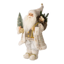 Load image into Gallery viewer, 18"H Christmas Santa Claus Figurine with Golden Coat and Silver Pants Figurine