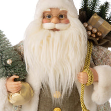 Load image into Gallery viewer, 18"H Christmas Santa Claus Figurine with Golden Coat and Silver Pants Figurine