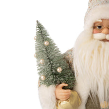 Load image into Gallery viewer, 18"H Christmas Santa Claus Figurine with Golden Coat and Silver Pants Figurine