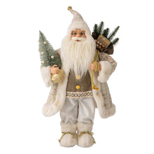 Load image into Gallery viewer, 18"H Christmas Santa Claus Figurine with Golden Coat and Silver Pants Figurine