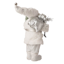 Load image into Gallery viewer, 18"H Christmas Santa Figurine With White Faux Fur Suit