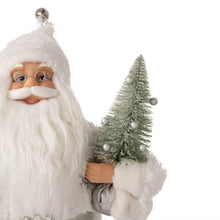 Load image into Gallery viewer, 18"H Christmas Santa Figurine With White Faux Fur Suit