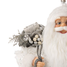 Load image into Gallery viewer, 18"H Christmas Santa Figurine With White Faux Fur Suit