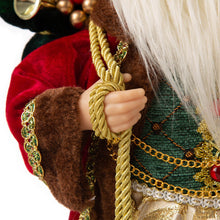 Load image into Gallery viewer, 18"H Christmas Santa Claus Figurine With Traditional Red Velvet Suit