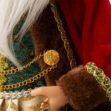 Load image into Gallery viewer, 18"H Christmas Santa Claus Figurine With Traditional Red Velvet Suit