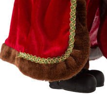 Load image into Gallery viewer, 18"H Christmas Santa Claus Figurine With Traditional Red Velvet Suit