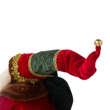 Load image into Gallery viewer, 18"H Christmas Santa Claus Figurine With Traditional Red Velvet Suit